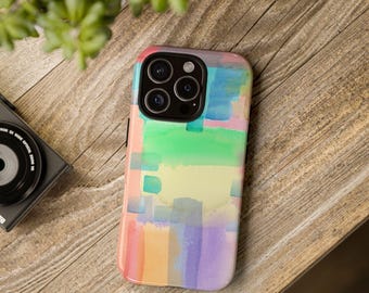 Abstract Watercolor iPhone Case: Durable, Impact-Resistant Phone Cover