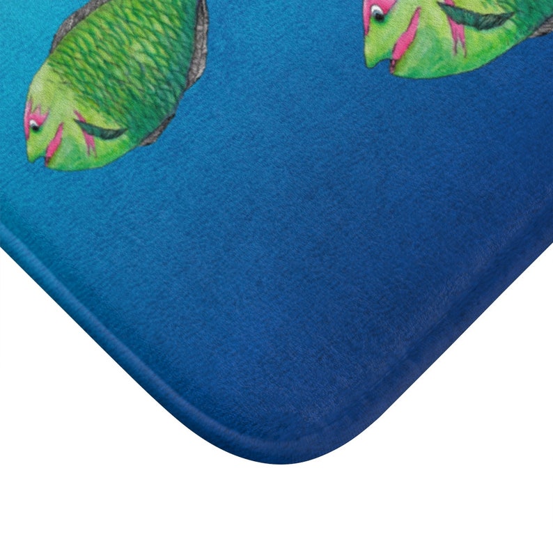 Five Fish Bath Mat coastal cute bathroom decor Etsy