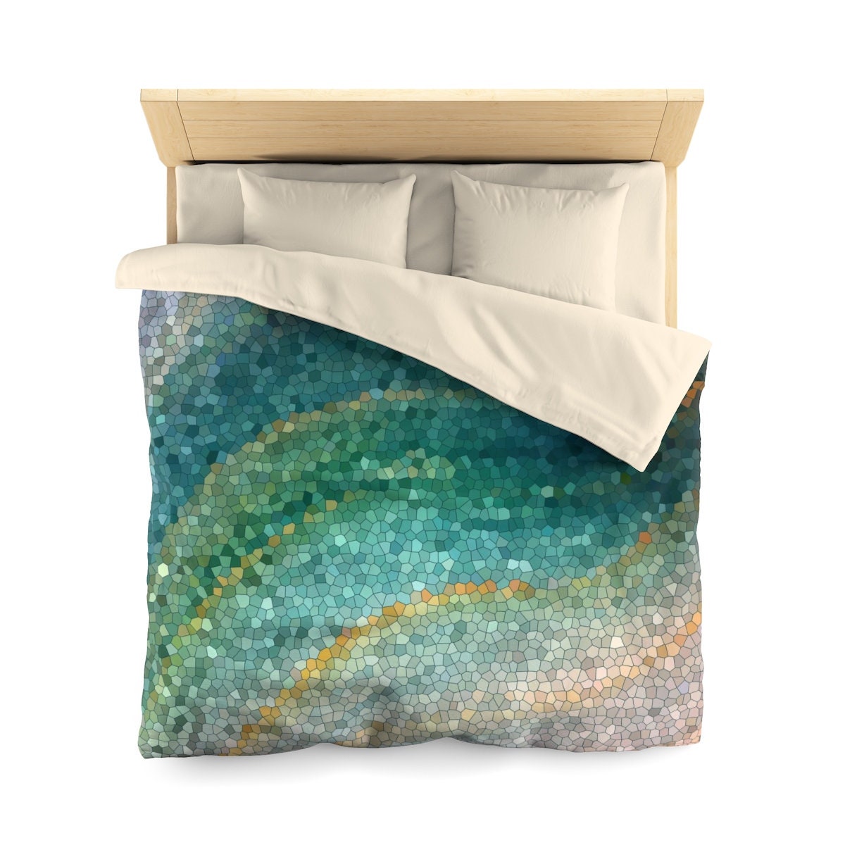 Luna King Bed Pillow Cover Set in Wistful Blue