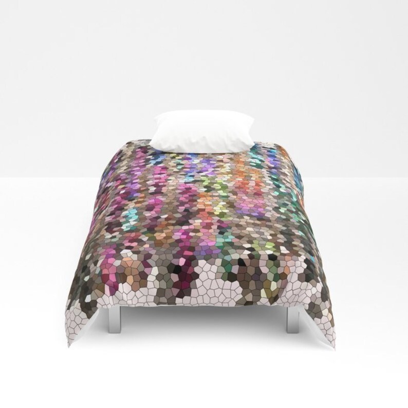 Jewel Tone Mosaic Duvet Cover or comforter mosaic modern Etsy