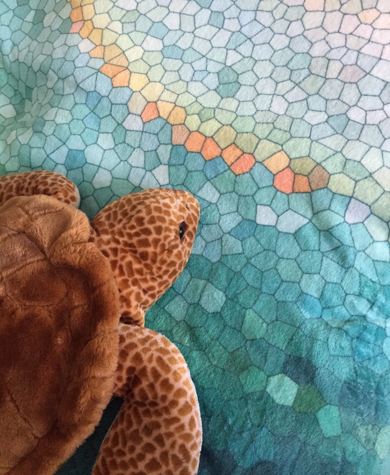 Ocean Wave Blanket Jewel Tone Blanket Throw Distant Shores Etsy