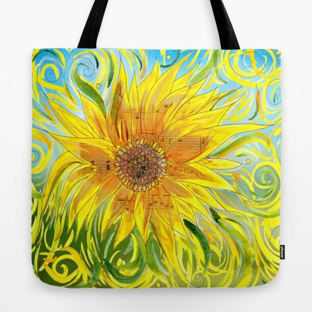 Sunflower beach bag deals