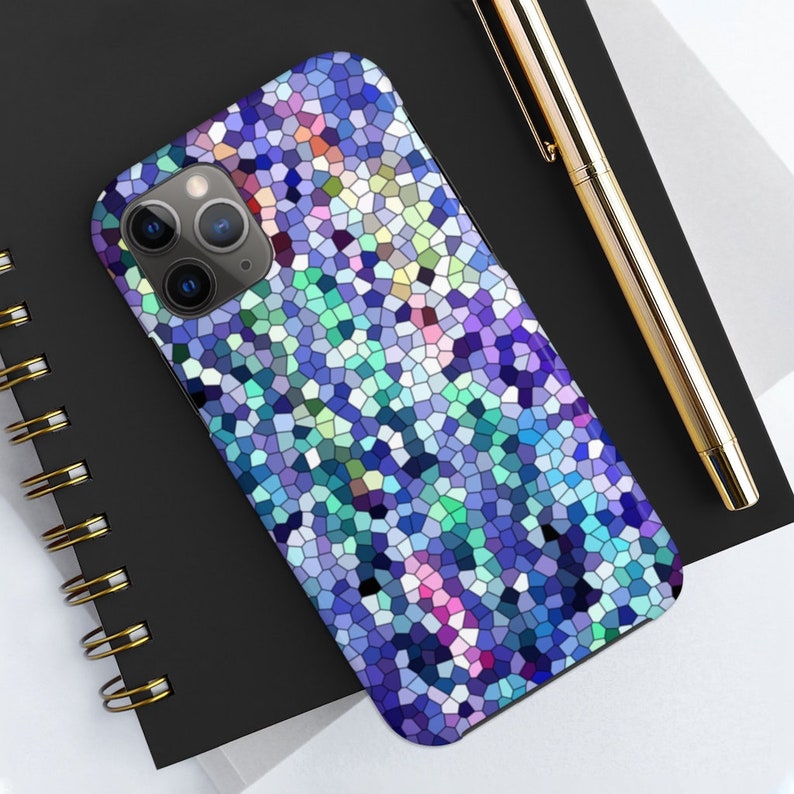 Sapphire Mosaic Case Mate Tough Phone Cases blue jewel tone