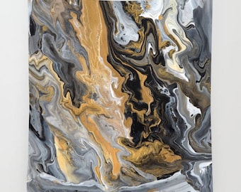 Gold Vein Marble Blanket: Chic Modern Decor Throw