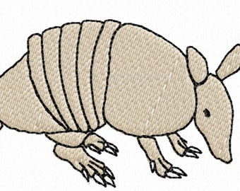 5 Band Armadillo - Armored Possum Machine Embroidery Design -  Multiple formats for 4x4 hoop