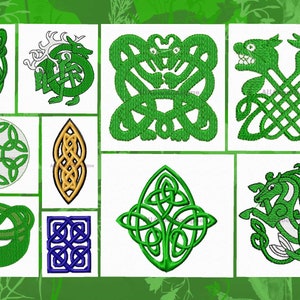 Celtic Knotwork Machine Embroidery Designs -10 different designs - Multiple formats - Pes-Art-Dst-Exp-Hus-Jef-Vip-Vp3-xxx formats