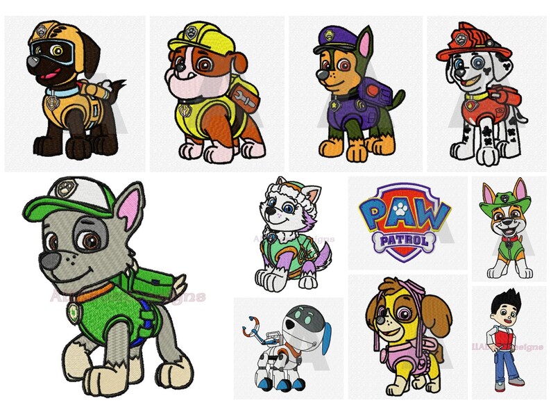 Adorable paw patrol machine jessecmault designs 11 different  etsy