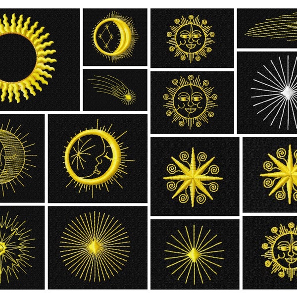 Celestial Machine Embroidery Designs Etsy