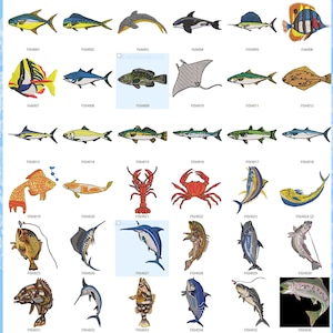 Huge Aquatic Fish and Nautical Set Machine Embroidery Designs - 375 Different Designs- Multiple formats