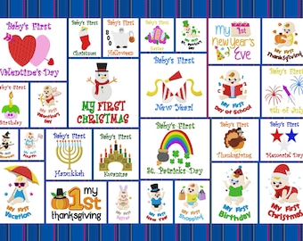 27 Baby's First - My First... Machine Embroidery Designs  - Multiple formats for each Design -Instant Download