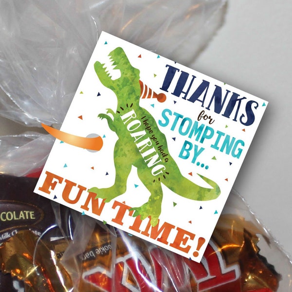 Dinosaurier Favor Tags T-rex Favor Tags Dinosaurier Goodie Bags Dinosaurier Geburtstag Trex Favor Tags Tyrannosaurus Digitale Datei Busy bee's Happenings