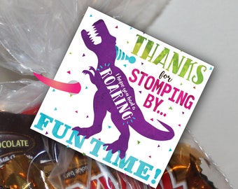 Mädchen Dinosaurier Favor Taschen T-Rex Favor Tags Dinosaurier Favor Tags Dinosaurier Geburtstag Dinosaurier Goodie Dinosaurier Digitale Datei Busy Bee's Happenings