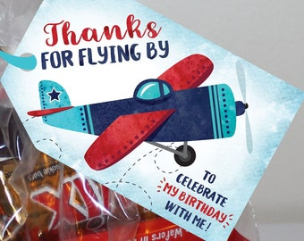 Airplane Favor Tags Plane Favor Tags Airplane Birthday Favor Tags Flying Favor Tags Plane Birthday Digital File Busy bee's Happenings