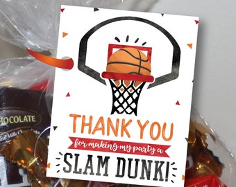 Basketball Geschenkanhänger: Sport Geburtstag Goodie Bags (Digital File)