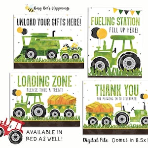 Tractor Birthday Signs Tractor Signs Farm Birthday Party Tractor Decorations Farm Signs Tractor Party Digital File by Busy bee's Happenings