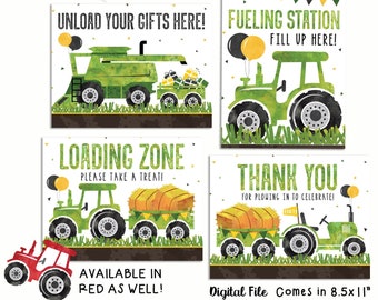 Tractor Birthday Signs Tractor Signs Farm Birthday Party Tractor Decorations Farm Signs Tractor Party Digital File by Busy bee's Happenings