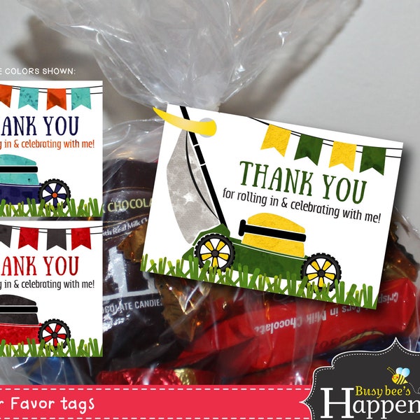 Lawnmower Favor Tags Lawnmower Birthday Party Lawnmower Decorations Lawnmower Party Yard Tools Birthday Digital File Busy bee's Happenings