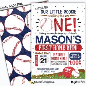 Baseball-Geburtstagseinladung Rookie of the Year-Einladung Little Slugger-Einladung Baseball-Einladung Digitale Datei Busy bee's Happenings