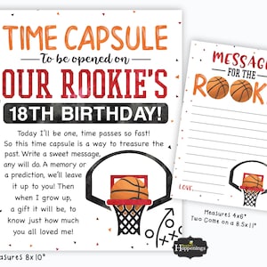 Basketball Time Capsule Basketball Birthday First Birthday First Basketball Birthday Sports Birthday Digital File Busy bee's Happenings