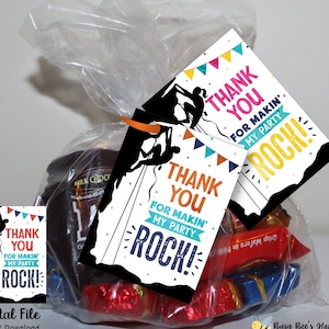 Rock Climbing Favor Tags Rock Climbing Party Climbing Birthday Favor Tags Rock Climbing Party Favor Tags Digital File Busy bee&#39;s Happenings