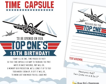 Jet Time Capsule Top One Time Capsule Sign First Jet Birthday Time Capsule First Birthday Jet Decorations Digital File Busy bee Happenings