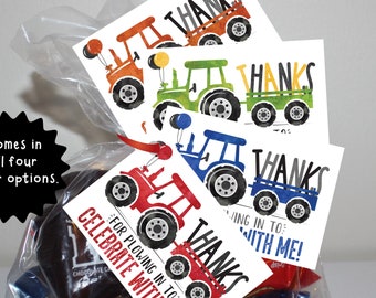 Tractor Favor Tags Tractor Birthday Party Tractor Decorations Tractor Tags Tractor Goodie Bags Farm Favor Digital File Busy bee's Happenings