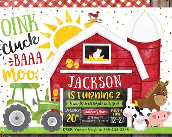 farm invitations etsy