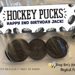 Hockeyschläger Gastgeschenke Geburtstagsgeschenke Eishockey Gastgeschenke Geburtstagsdekorationen Digitale Datei von Busy bee&#39;s Happenings