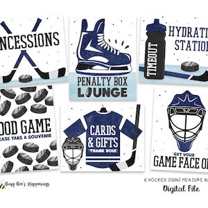 Hockey Geburtstagsschilder Hockey Party Schilder Sport Party Schilder Eislaufen Geburtstagsschilder Hockey Dekorationen Digitale Datei Busy Bee&#39;s Happenings