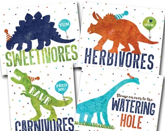 Dinosaur Birthday Decorations Dinosaur Birthday Signs Dinosaur Birthday Party T-Rex Birthday Party Digital File Busy bee's Happenings
