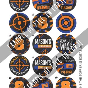 Dart Guns Cupcake Toppers Darts Guns Birthday Cupcake Toppers Dart Guns ...
