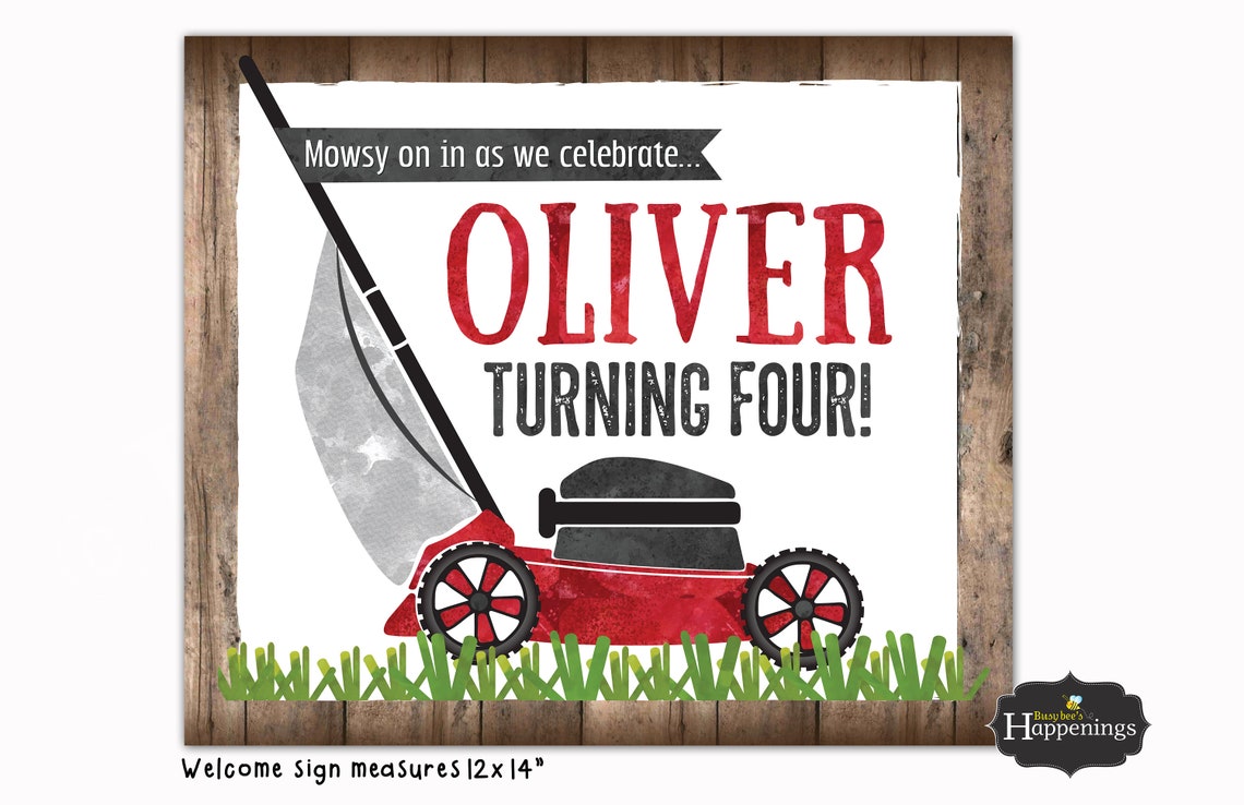 Rasenmähnchen Geburtstag Einladung Traktor Geburtstag Etsy