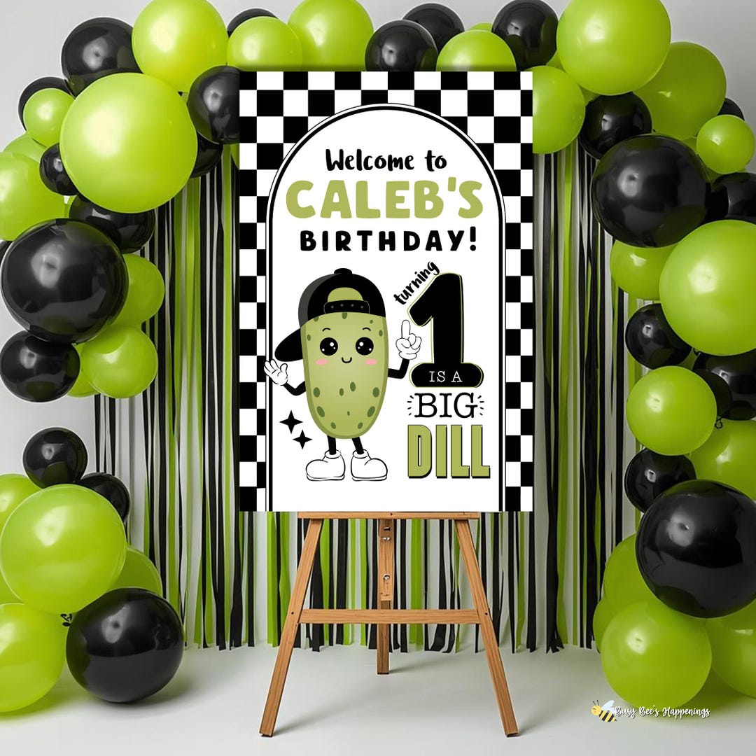 Homemade Pickle Sign Pickle Birthday Welcome Sign: Pickle Party Decorations (20x30