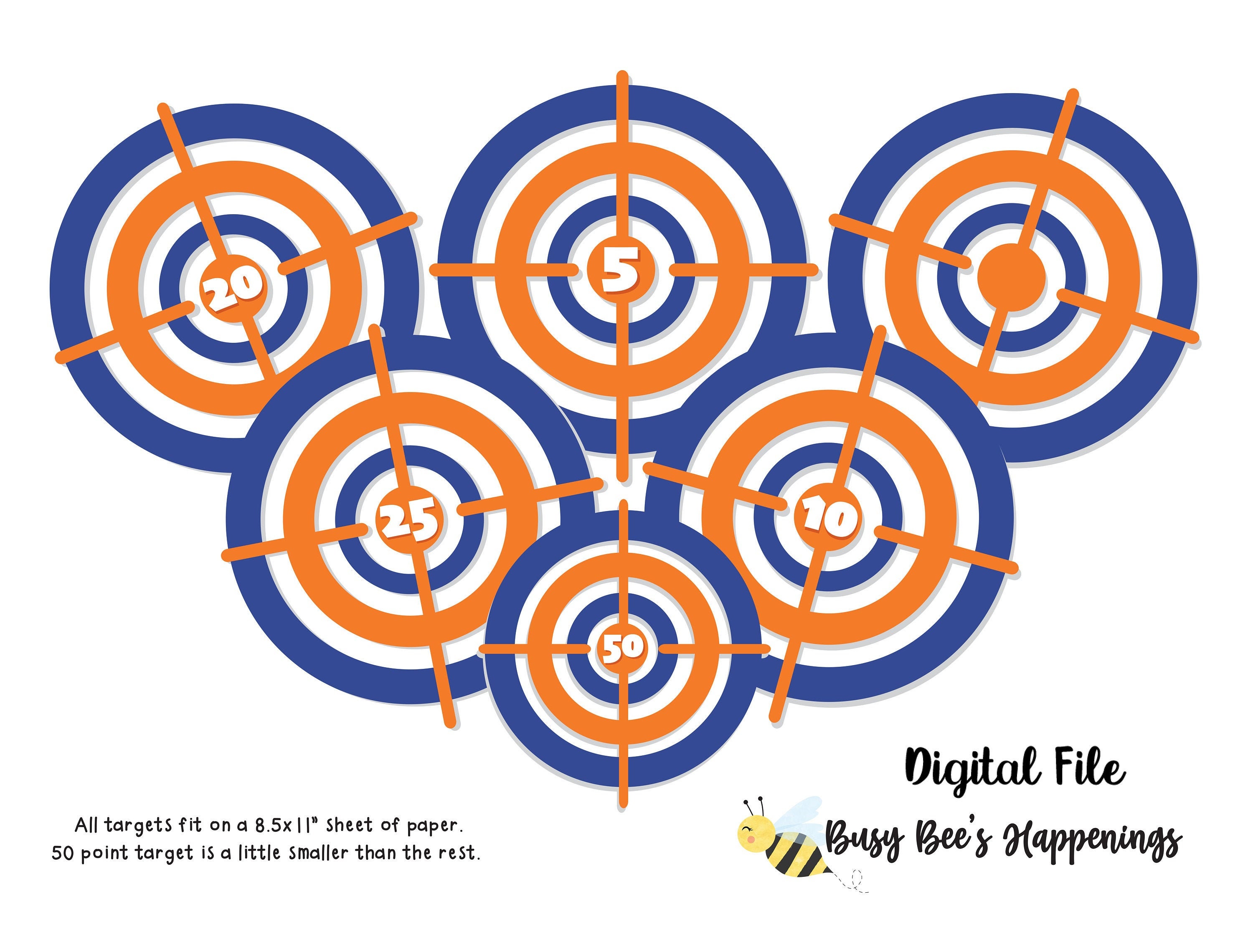 nerf targets etsy