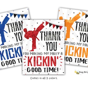 Karate verjaardag bedankt Karate feest bedankt Ninja verjaardag bedankt Vechtsport bedankt digitaal bestand door Busy bee's Happenings