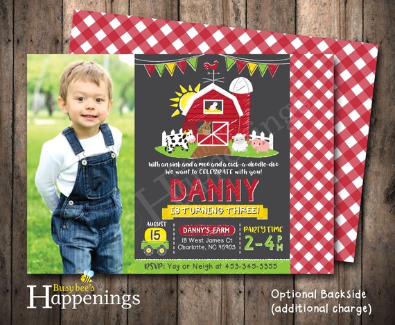 farm birthday invitation farm