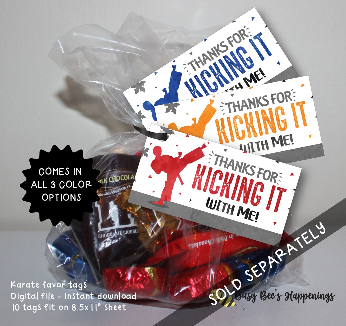 Karate Cupcake Toppers Karate Birthday Party Karate Stickers Etsy