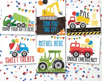 Transportation Birthday Signs: Vehicle Party Decor (Digital File)