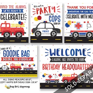 First Responders Birthday Invitation First Responders Invite - Etsy