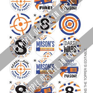 Dart Guns Cupcake Toppers Darts Guns Birthday Cupcake Toppers Dart Guns ...