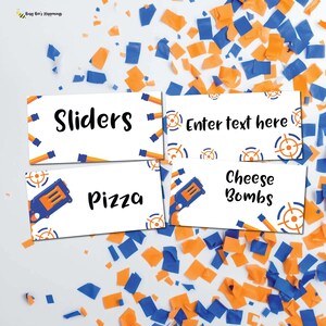 Dart Battle Food Tents: Target Party Signs (Digital File)