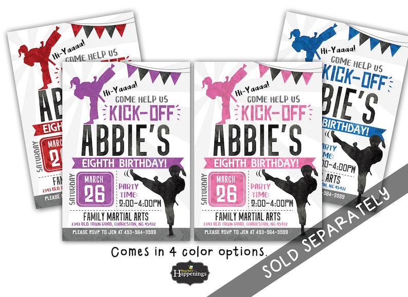 Girl Karate Birthday Favor Tags Girl Ninja Birthday Favor Tags | Etsy