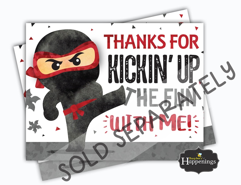 Ninja Birthday Invitation Martial Arts Invite Ninja Birthday Etsy