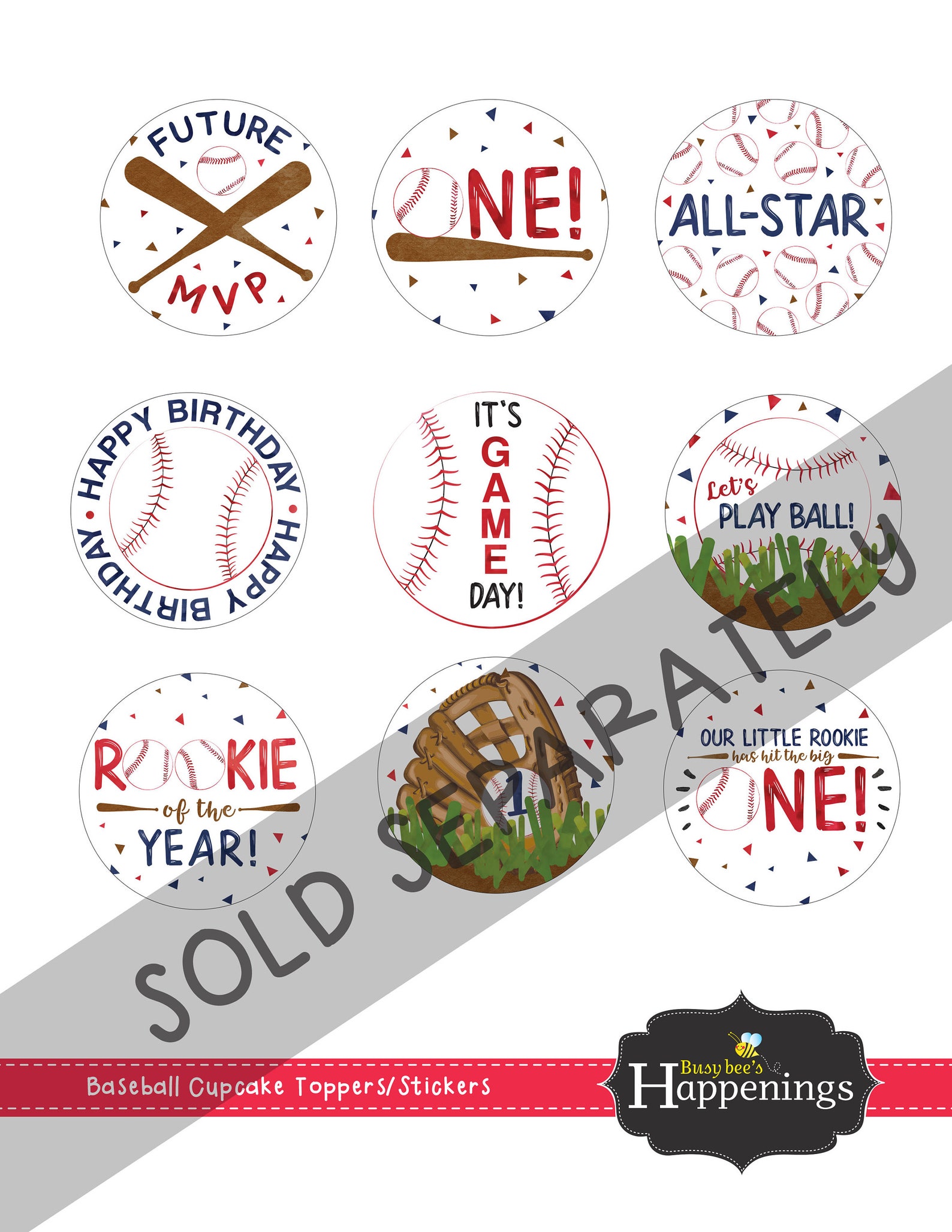Baseball Favor Tags Rookie of the Year Favor Tags Baseball - Etsy