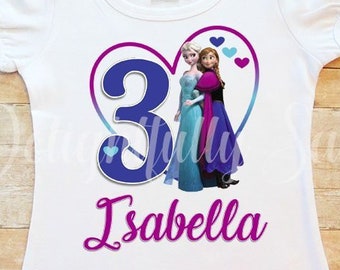 frozen 3rd birthday shirt