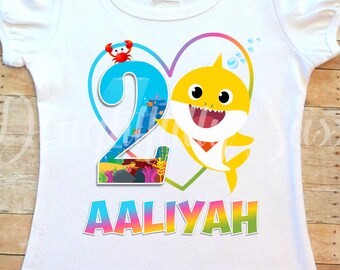 Baby Shark Birthday Shirt Etsy Baby Shark Birthday Shirt Etsy