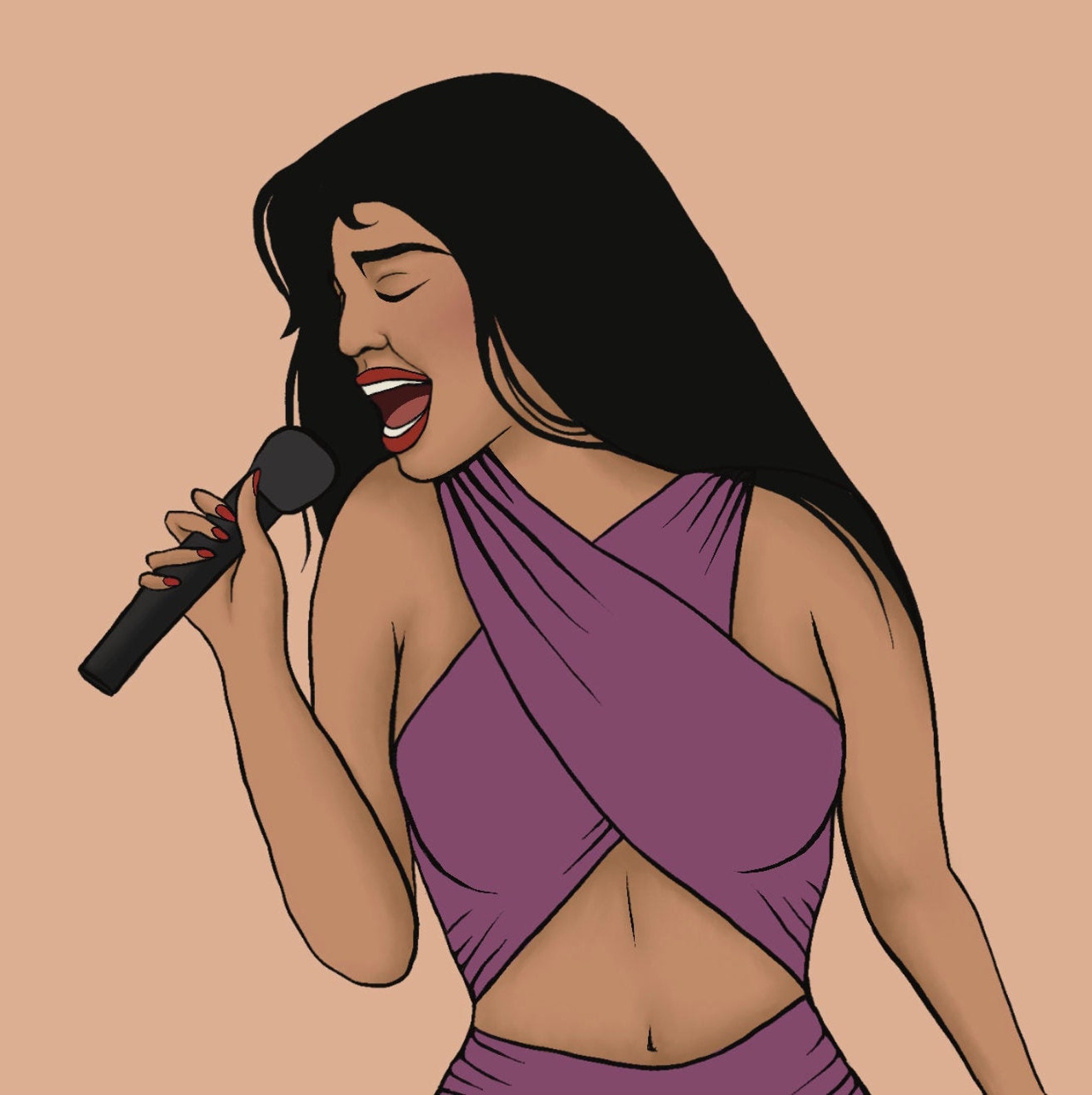 Como la Flor Selena Art Print Selena Quintanilla | Etsy