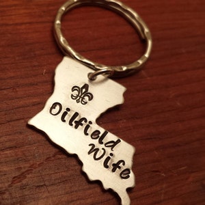 Louisiana Key Chain High Quality Thick Metal State Key Ring 