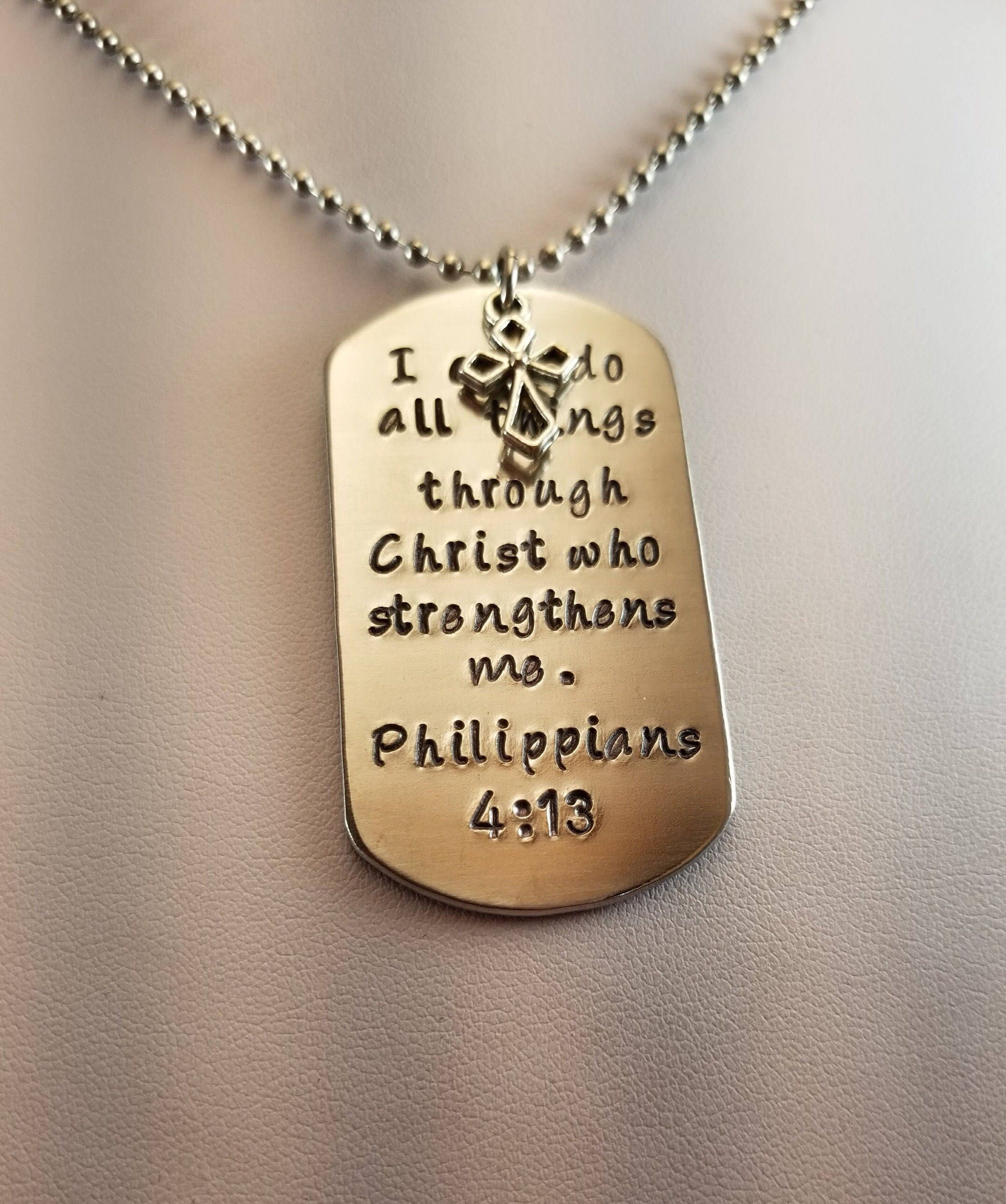 Scripture Key Chains Philippians 4:13 I Can Do All Things Key Chain, Religious Bible ...