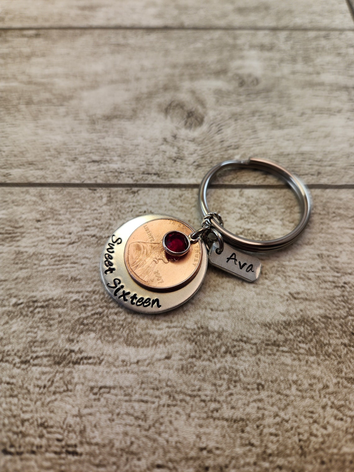 Sweet 16 Birthday Penny Celebration Key Chain - Etsy